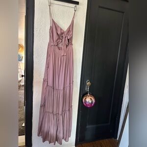 Mustard Seed Lavender Backless Maxi Dress